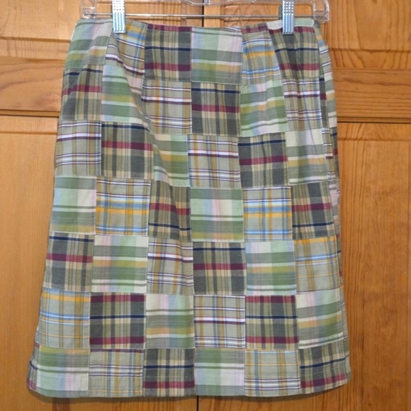 Women Cape Madras Elizabeth Maine Patchwork Mini‎ Skirt Plaid Sze 6 - Picture 6 of 10